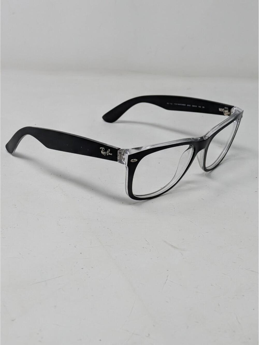 Ray Ban NEW WAYFARER RB2132 6052/58 55-18 Black Clear Frames Only
